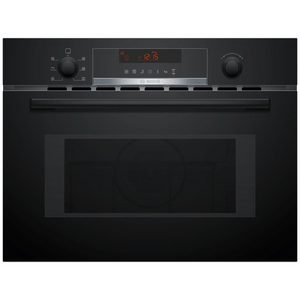 Bosch Series 4, Built-in Microwave Oven with Hot Air-Black CMA583MB0B