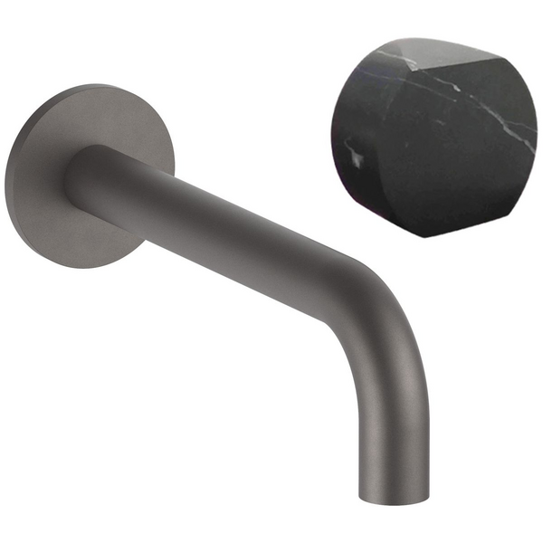 AboutWater AF/21 Wall Basin Mixer - Matte Gunmetal & Nero Marquina Marble 27P5A713BCY-4400A713