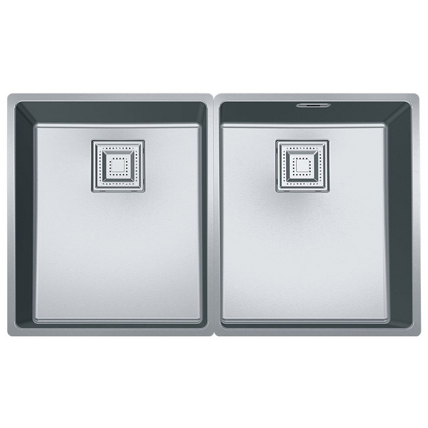 Franke Centinox Double Bowl Undermount Sink CMX120-34/34