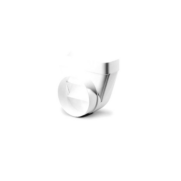Novy Flat Exhaust Duct Angle Adaptor - Round to Rectangular 1906405