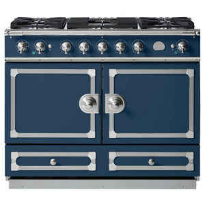 La Cornue Cornufe 110cm Dual Fuel Freestanding Oven Winter Sky with Brushed Nickel