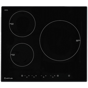 Artusi 60cm Induction Cooktop 3 Zone with Boost function Black