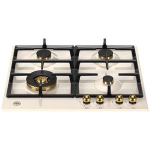 Bertazzoni 60cm Heritage 4 Burner Gas Cooktop Ivory