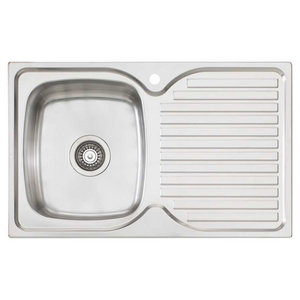 Oliveri Endeavour Single Bowl Topmount Sink with Right Hand Drainer