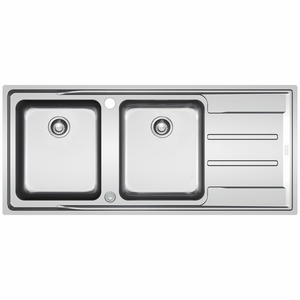 Franke Aton Double Bowl Sink with Right Hand Drainer