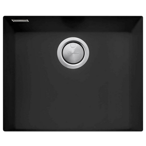 Oliveri Santorini Large Single Bowl Undermount Sink Matte Black