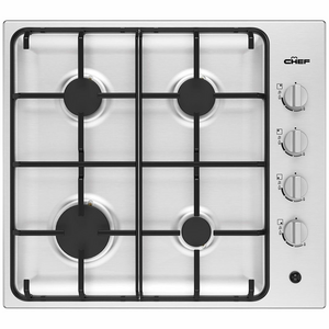 Chef 60cm Natural Gas Stainless Steel Cooktop Battery Ignition