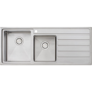 Oliveri Apollo 1 and 3/4 Bowl Right Hand Drainer Sink