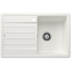 Blanco LEGRA 45S Single Bowl Top Mount Sink with Left Hand Drainer Silgranit White