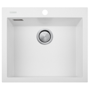 Oliveri Santorini Grande Topmount Sink White