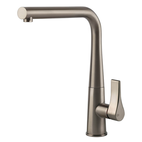 Gessi Proton Right Angle Swivel Kitchen Mixer Tap Brushed Nickel 17175-149