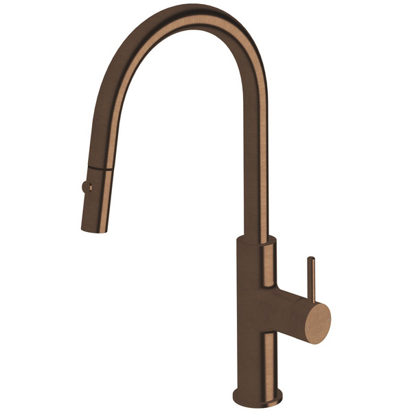 Sussex Taps Virgo Sink Mixer Pull Out Spray Tap LUXPVD Brushed Rare Bronze VGSMPOS01-72