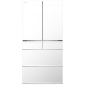 Hitachi 670L Multi Drawer French Door Refrigerator Crystal White Glass