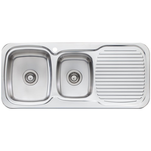 Oliveri Lakeland 1 and 3/4 Bowl Right Hand Drainer Sink