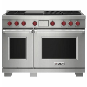 WOLF 122cm Freestanding Dual Fuel Oven/Stove with Chargrill and Teppanyaki - Natural Gas