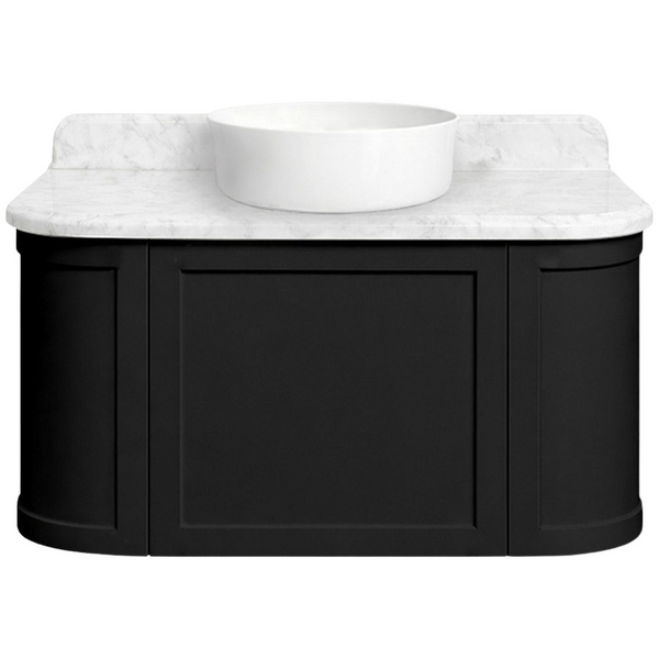 Turner Hastings Evara 90x53 Wall Hung Vanity with Real Marble Top To Suit Above Counter Basin Volcanic Ash NTH EV954-VA-NTH