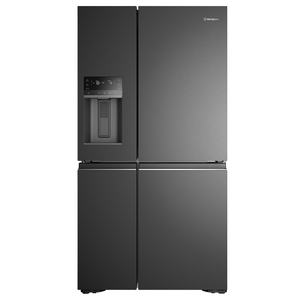 Westinghouse 609L Quad Door Fridge with Ice and Water Door Dispenser Matte Black