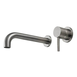 Rogerseller Tonic Down Wall Basin Mixer 200mm - Brushed Nickel 3606014807