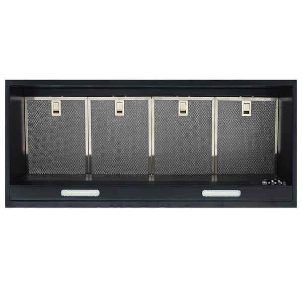 Bertazzoni 113cm Undermount Rangehood with Twin Motor Matte Black BZIRH1130-380-2