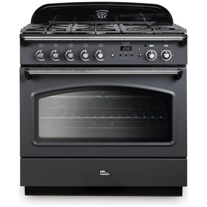 Falcon 90cm Classic FX Slate-Chrome Dual Fuel Freestanding Oven