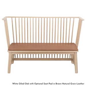 De La Espada Low Settle 2-Seater Bench in Walnut Timber 451W