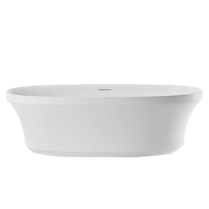 Claybrook Flute 1800 Freestanding Bath with Overflow - Dover White H45301-DW-01-HH