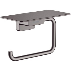 Hansgrohe Addstoris Toilet Roll Holder with Shelf Brushed Black Chrome 41772340