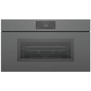 Fisher & Paykel Series 9 76cm Minimal Handleless Compact Combi-Microwave Oven Grey