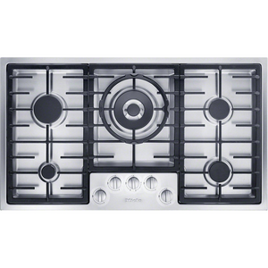 Miele 90cm 5 Burner Natural Gas Cooktop with Dual Wok Burner Stainless Steel KM2354G