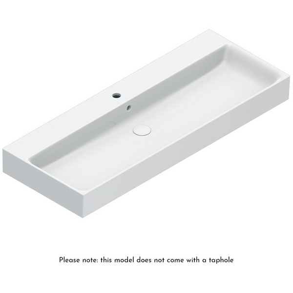 Catalano Premium 1200x470 Basin Without Taphole Gloss White 0221200001