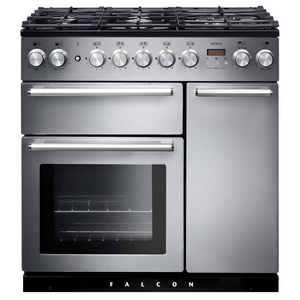 Falcon 90cm Nexus Freestanding Dual Fuel Oven/Stove Stainless Steel and Chrome