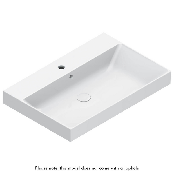Catalano Zero 750x500 Basin Gloss White No Taphole 0120750001