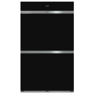 WOLF M Series Contemporary 76cm Built-In Double Oven - Black ICBDO3050CMB