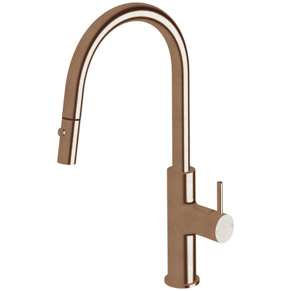 Sussex Taps Virgo Sink Mixer Pull Out Spray Tap LUXPVD Brushed Silk Rose Gold VGSMPOS01-66