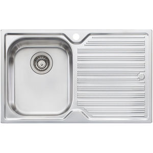 Oliveri Diaz Single Bowl Right Hand Drainer Topmount Sink