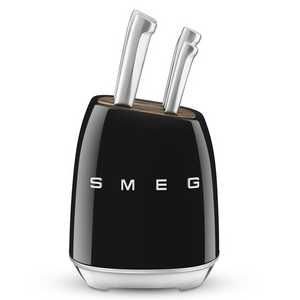 Smeg 50s Retro Style 6 Piece Knife Block Set Black KBSF02BL