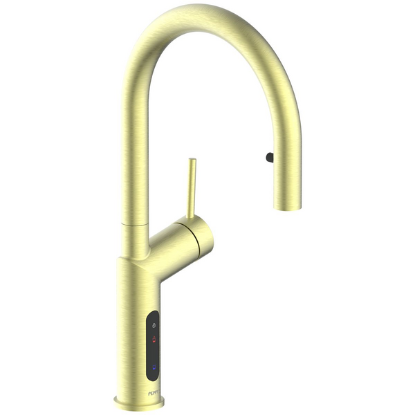 Peppy Taps Signature 4in1 Pull Out Boiling and Ambient Filtered Water Tap Brushed Brass Gold 4IN1BAELECPOBBG