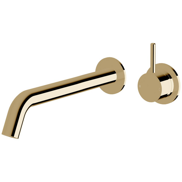 Sussex Taps Virgo Wall Basin or Bath Mixer Outlet System 250mm LUXPVD Pure Gold VGWBBMOS25001-59