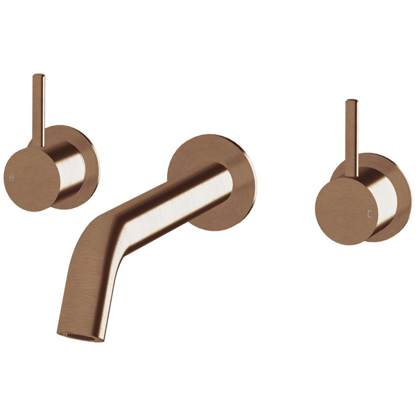 Sussex Taps Virgo Wall Basin or Bath Set 200mm LUXPVD Brushed Silk Rose Gold VGWBBS20001-66