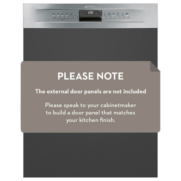 Smeg 60cm Semi Integrated Stainless Steel Dishwasher DWAI6234X4