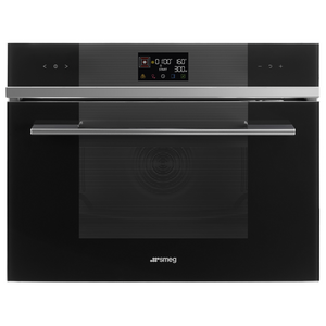 Smeg 60cm Linea Compact Speed Combi-Microwave Built-In Oven - Black