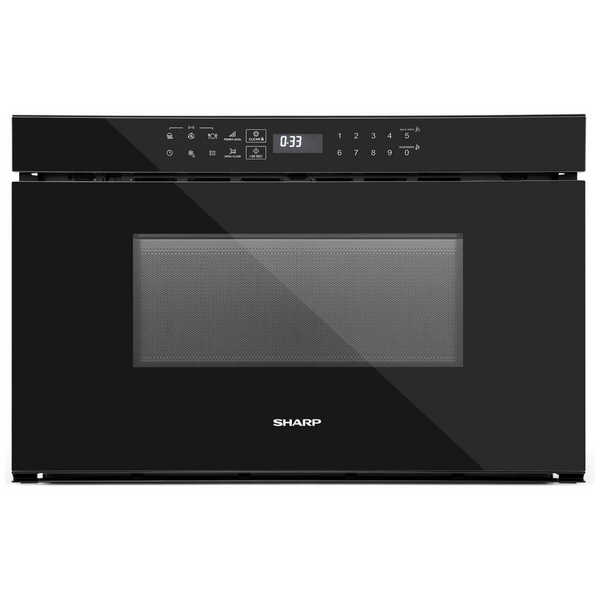 Sharp 33L Microwave Drawer with Sensor Piano Black SMD335AHB