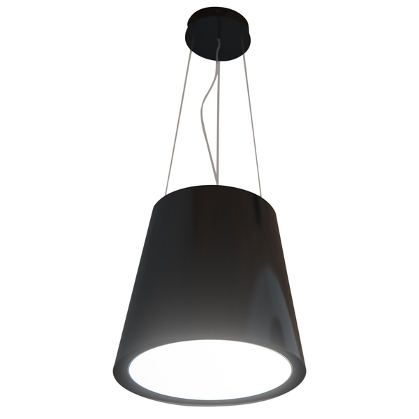 Sirius Valentina 48cm Ceiling-Mount Pendant Island Rangehood - Black SILT28BP