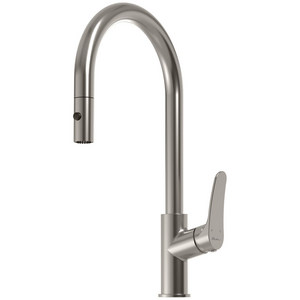 Oliveri Verona Pull out Goose Neck Mixer Tap Brushed Nickel VA306502BN-P