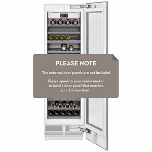 Gaggenau 99 Bottles 400 Series Vario Wine Climate Cabinet Fully Integrated with Glass Door RW466365