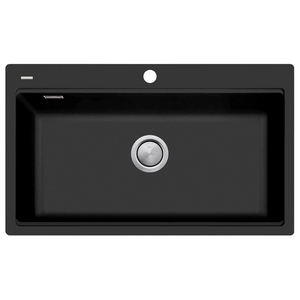 Oliveri Santorini Workstation Single Bowl Topmount Sink Matte Black