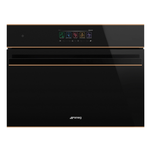 Smeg Dolce Stil Novo Omnichef 45cm Black with Copper Trim SOA4606WAPNR