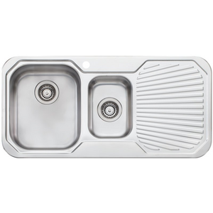 Oliveri Petite 1 and 1/2 Bowl Right Hand Drainer Topmount Sink