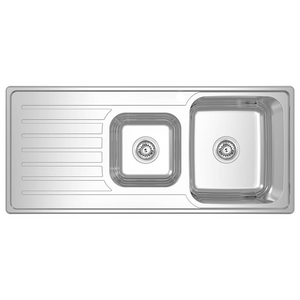 Abey EC 1 and 3/4 Bowl Topmount Sink with Left Hand Drainer