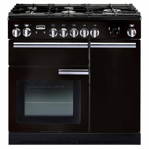 Falcon 90cm Professional Plus Freestanding Dual Fuel Oven/Stove Black and Chrome